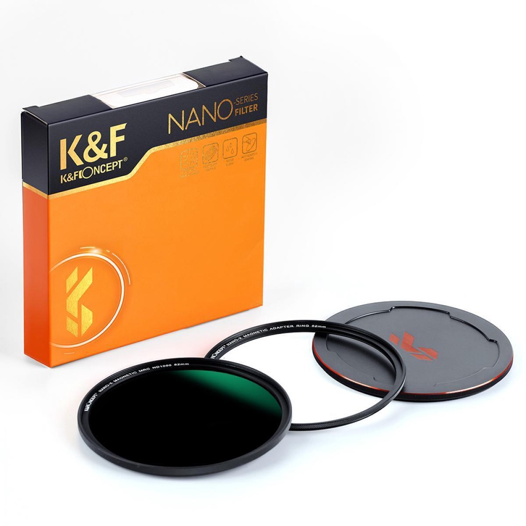 Bộ Kính Lọc 3 Trong 1 ND1000 ND64 ND8 + Vòng Nối + Nắp Lens NANO-X 49 / 52 / 55 / 58 / 62 / 67 / 72 / 77 / 82mm