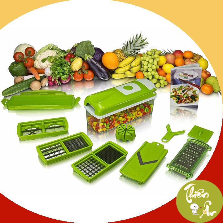 Bộ Dâp Rau Củ Qủa NICER DICER Với Nhiều Hình Dáng Khác Nhau,Hỗ Trợ Cắt Tỉa Một Cách Nhanh Chóng Và Đẹp Mắt