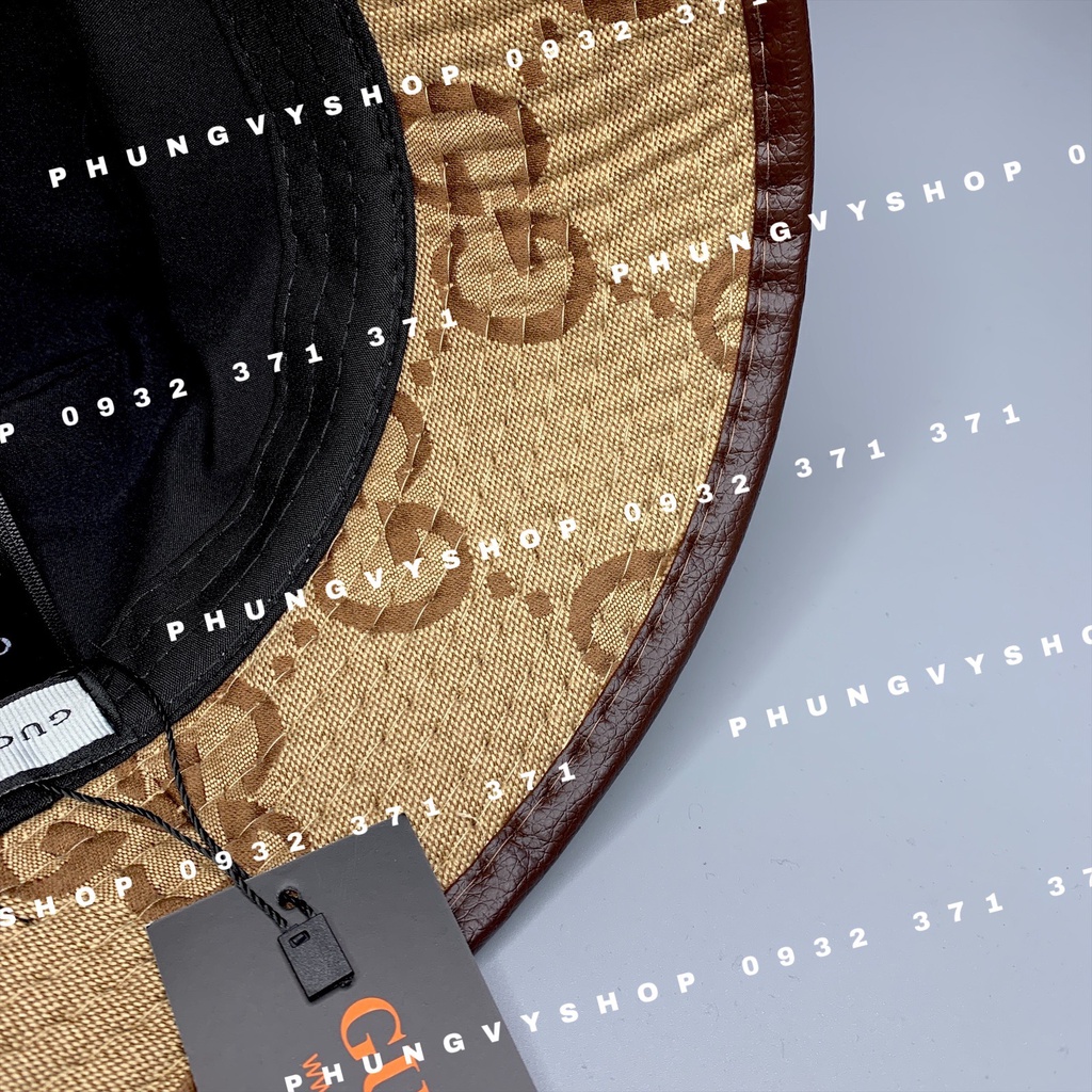 Mũ bucket VÀ nón lưỡi trai, set cặp đôi tình nhân- VẢI G DỆT TRƠN NÂU (Loại họa tiết TO Đùng - kết tai bèo vành unisex