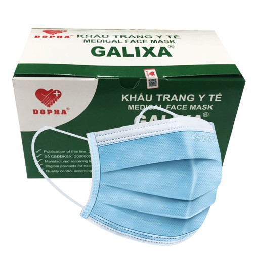 Khẩu trang y tế 4 lớp than hoạt tính Kháng khuẩn Chính hãng GALIXA hộp 50 cái