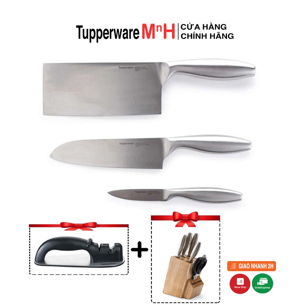 Bộ Dao Pro Asian Knives Tupperware, Dao Thép Không Gỉ