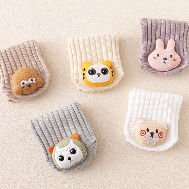 Vớ Cotton Đế Mềm Chống Trượt Họa Tiết Hoạt Hình Dành Cho Bé