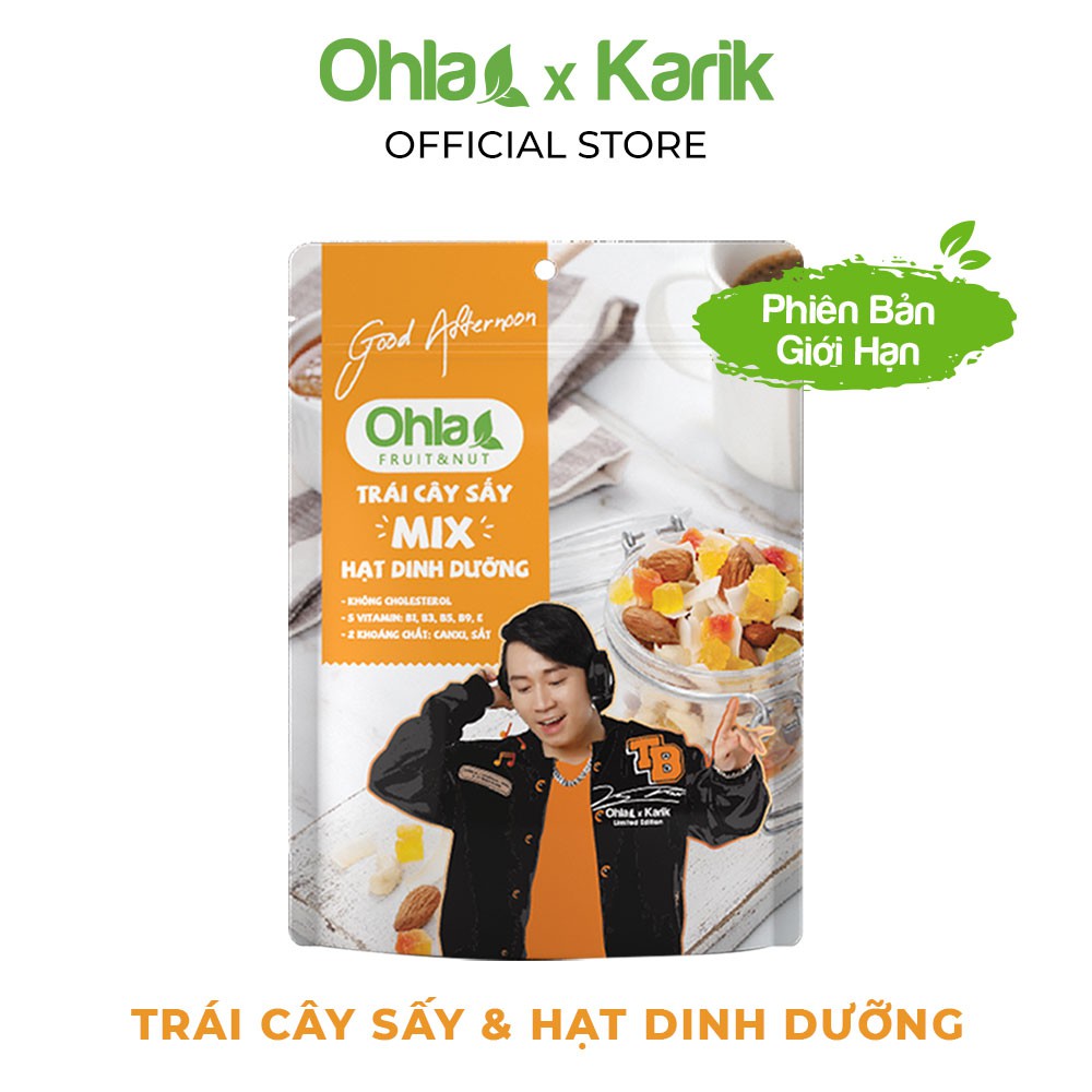 Trái cây sấy dẻo và hạt dinh dưỡng Oatmeal Karik x Ohla 40g và 100g