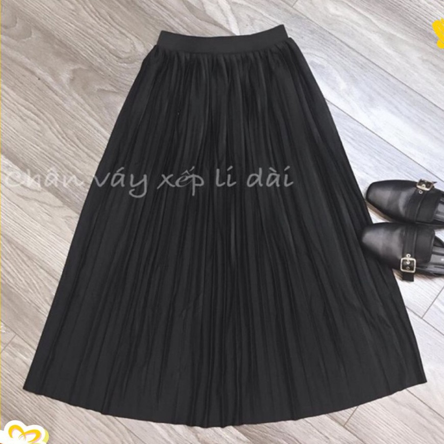 [Mã FASHIONT4WA2 giảm 10K đơn 50K] Chân Váy Xếp Ly Midi Dáng Dài Hàng Đẹp Dáng Chuẩn Thương Hiệu 93HEY CV01