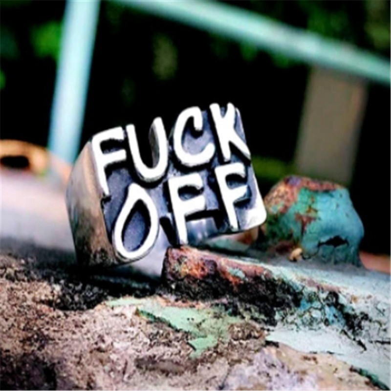 Nhẫn Thép Không Gỉ Khắc Chữ Phong Cách Hip Hop Thời Trang 2019 Dành Cho Nam