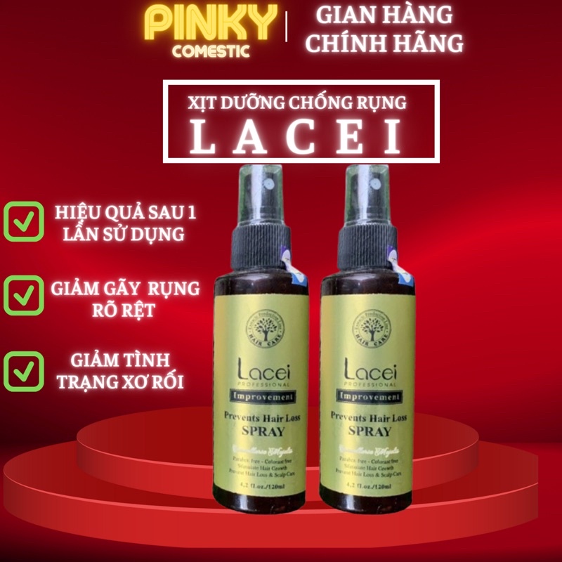 Xịt dưỡng chống rụng và kích thích mọc tóc Lacei 120ml PLTPINKY