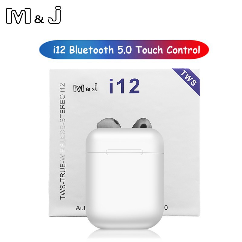 Tai Nghe Bluetooth blutooth Không dây i12 Inpods 12 giống Airpods dùng cho iphone, android có mic chống ồn giá rẻ