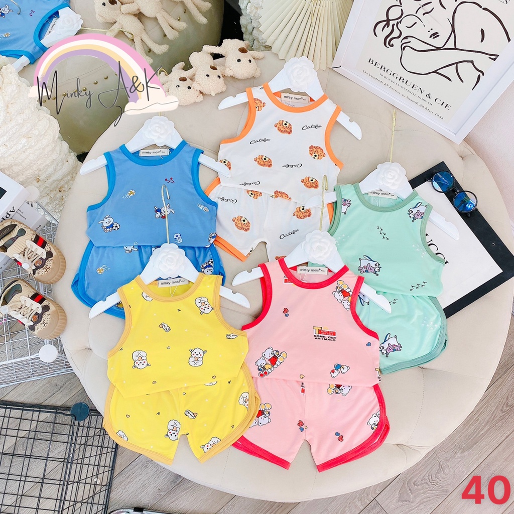 [Bé 7-30kg] Bộ Ba lỗ Thun Lạnh In Toàn Thân Cho Bé Trai, Bé Gái [ HÀNG CHUẨN - Loại 1 ]