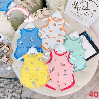 Bô ba lỗ thun lạnh minky mom viền quần vác dễ thương cho bé trai, gái M40