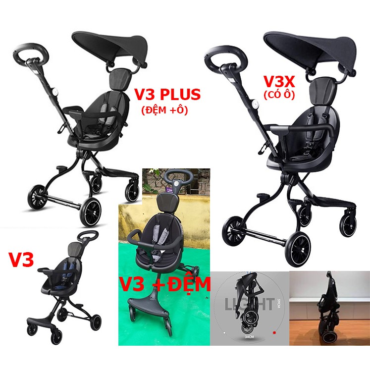 [Chuyên sỉ] Xe đẩy dạo chơi gấp gọn Baobaohao V1, V2, V3, V5 Bảo hành 1 năm