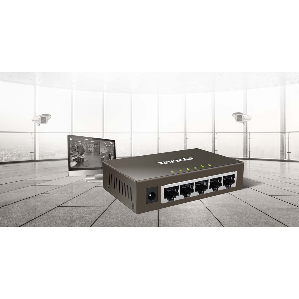 Switch Tenda TEG1005D 5 port Gigabit (Vỏ sắt, 1.0Gbps). VI TÍNH QUỐC DUY