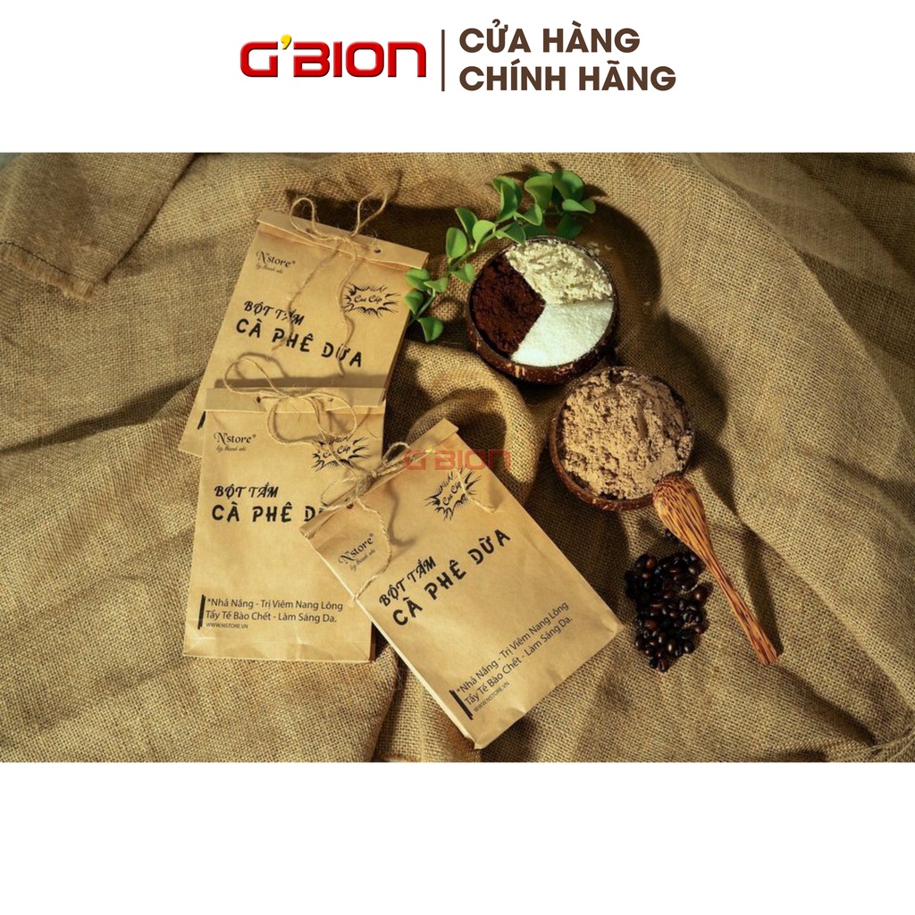 Bột Tắm Trắng Cafe Dừa Non, tẩy da chết, giảm viêm nang lông NSTORE Chính Hãng Có Biil, NPP GBION