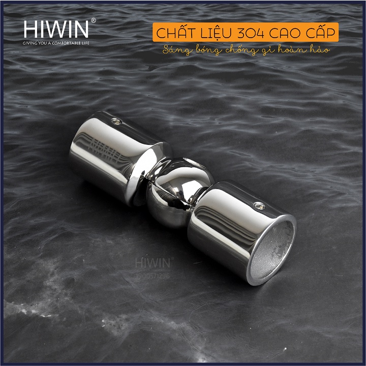 Chuyển góc đa hướng phòng tắm kính inox 304 mặt gương dùng cho ống phi 25 HIWIN SB-616