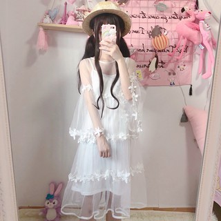 Set váy lưới hoa thêu nhiều tầng Ulzzang - ulzzangwind