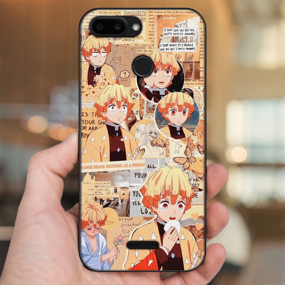 Ốp lưng Xiaomi Redmi 6 viền đen in hình Zenitsu Kimetsu no Yaiba