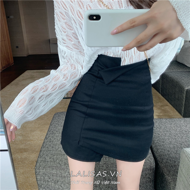 Korean Fashion Irregular High Waist Sexy Slim Mini Skirt