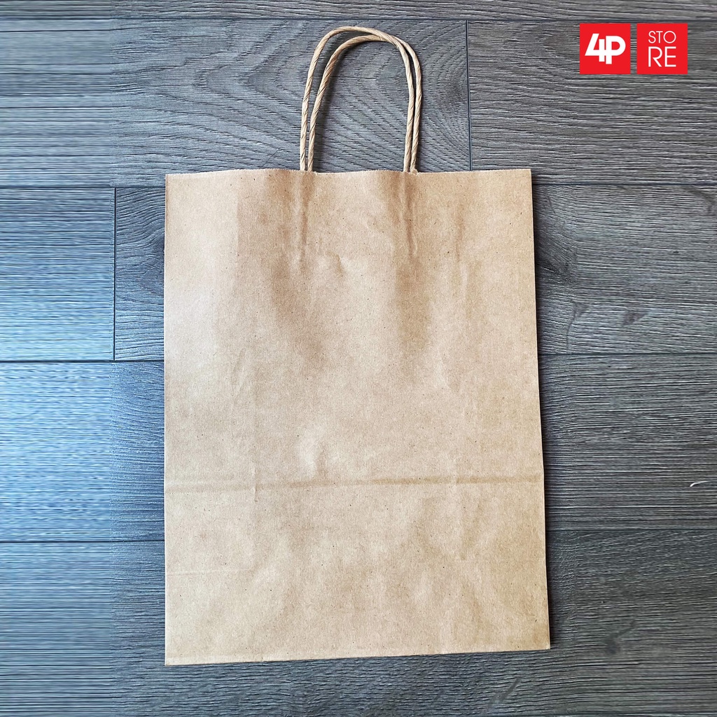 10 TÚI GIẤY KRAFT [ NÂU ĐỨNG ] 26x33x12CM Q7