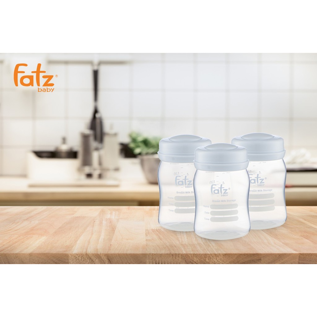 Set bình trữ sữa cổ rộng 150ml Fatzbaby Fatz Baby