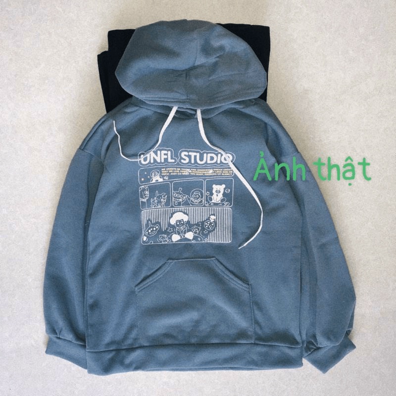 Áo Hoodies Nữ Có Nón Chất Nỉ Mềm Mịn In Hình Độc Đáo 3 Màu Dễ Mặc Form Rộng Thời Trang Siêu Hot NEW UNISEX
