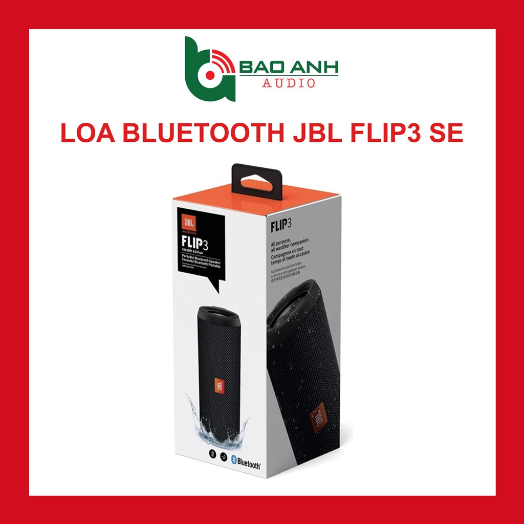 Loa bluetooth JBL Flip 3 Stealth Edition - Hàng chính hãng mới 100%