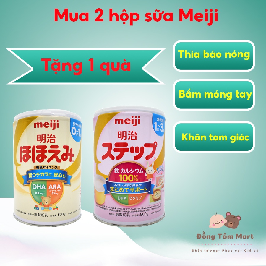 Sữa Meiji nội địa Nhật số 0-1 và số 1-3 (800gr) có tem phụ nhập khẩu