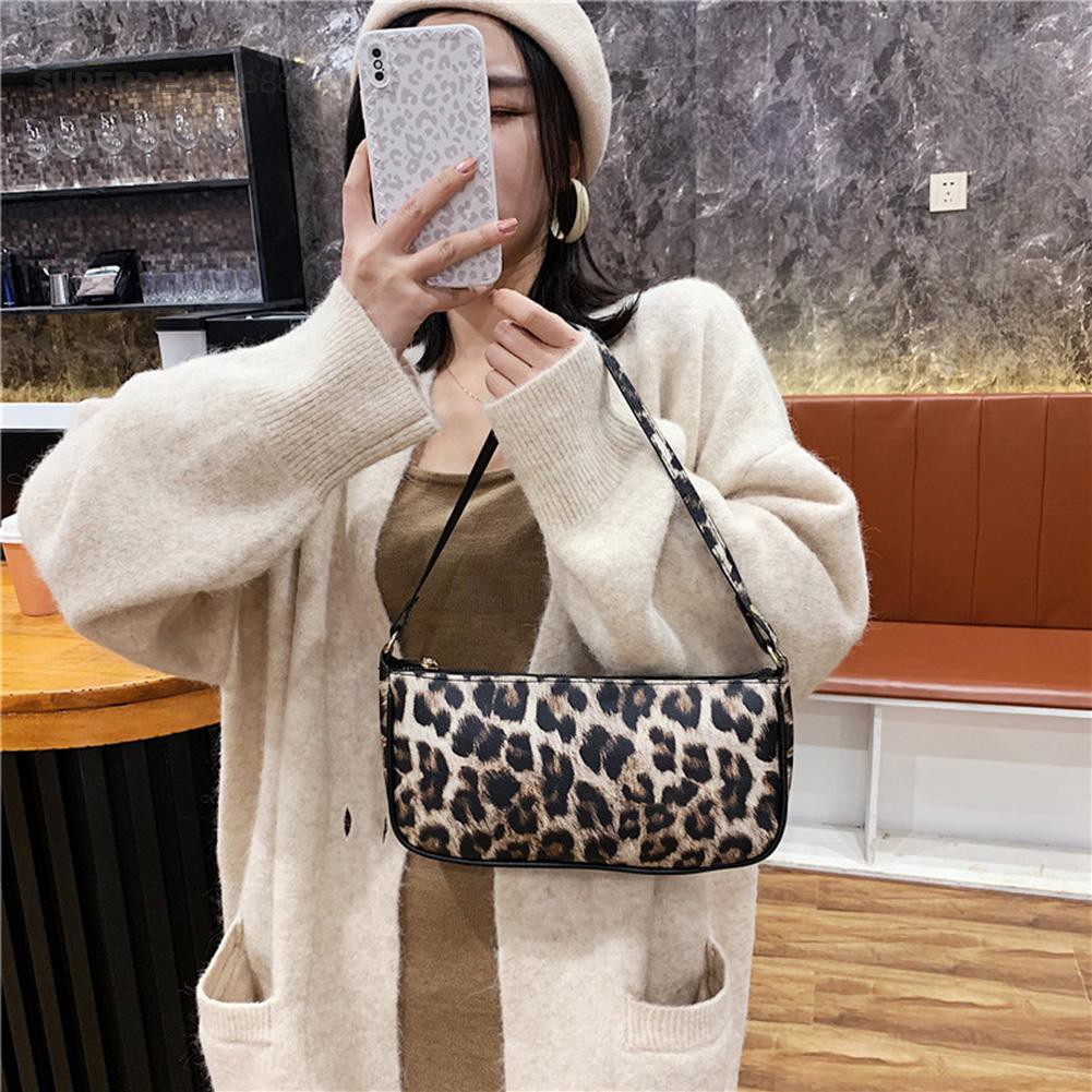 SuperDeals888 Vintage Animal Pattern Purse Women PU Leather Shoulder Underarm Bag Handbag