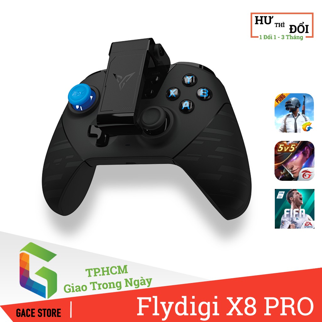 Flydigi X8 Pro | Tay cầm chơi tất cả các game trên iOS/Android | PUBG, Liên Quân, BoomM