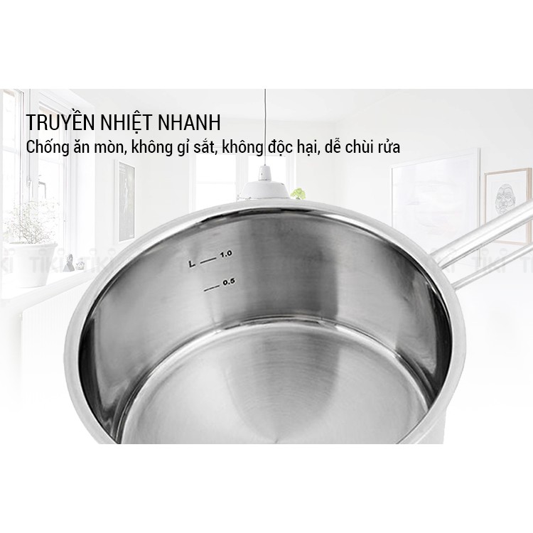 Bộ nồi  Fivestar Kitchi 5 chiếc inox 304 Cao Cấp Nấu Bếp Từ Hàng Chính Hãng