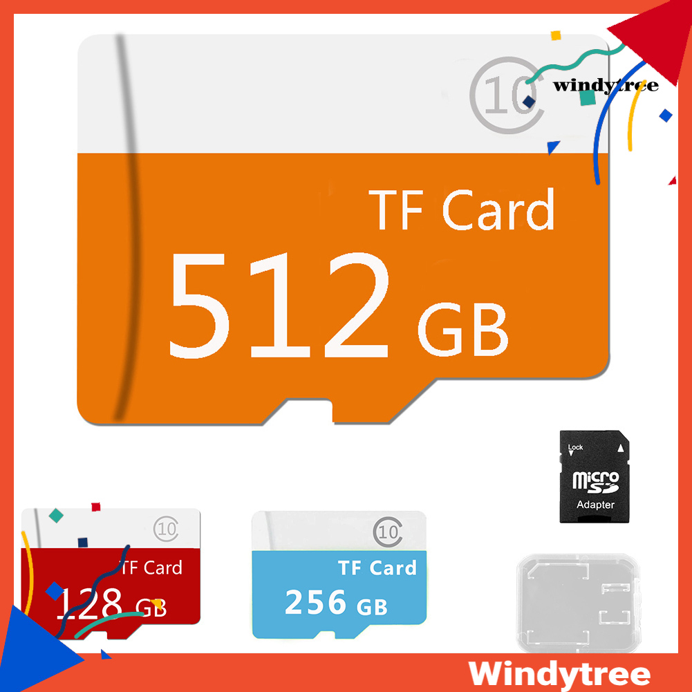 Thẻ Nhớ Micro Sd Tf 128gb 256gb 512gb Kèm Đầu Đọc Thẻ Nhớ Cho Điện Thoại / Máy Ảnh