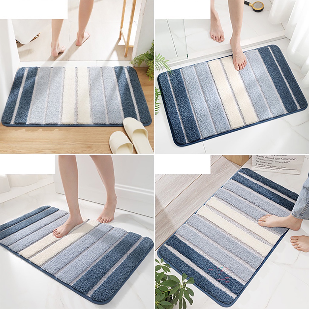 Thảm Lau Chân Chùi Chân Nhà Tắm, Cửa Phòng Khách CAO CẤP Chống Trơn Trượt - chủ đề Đường Kẻ TCCC12