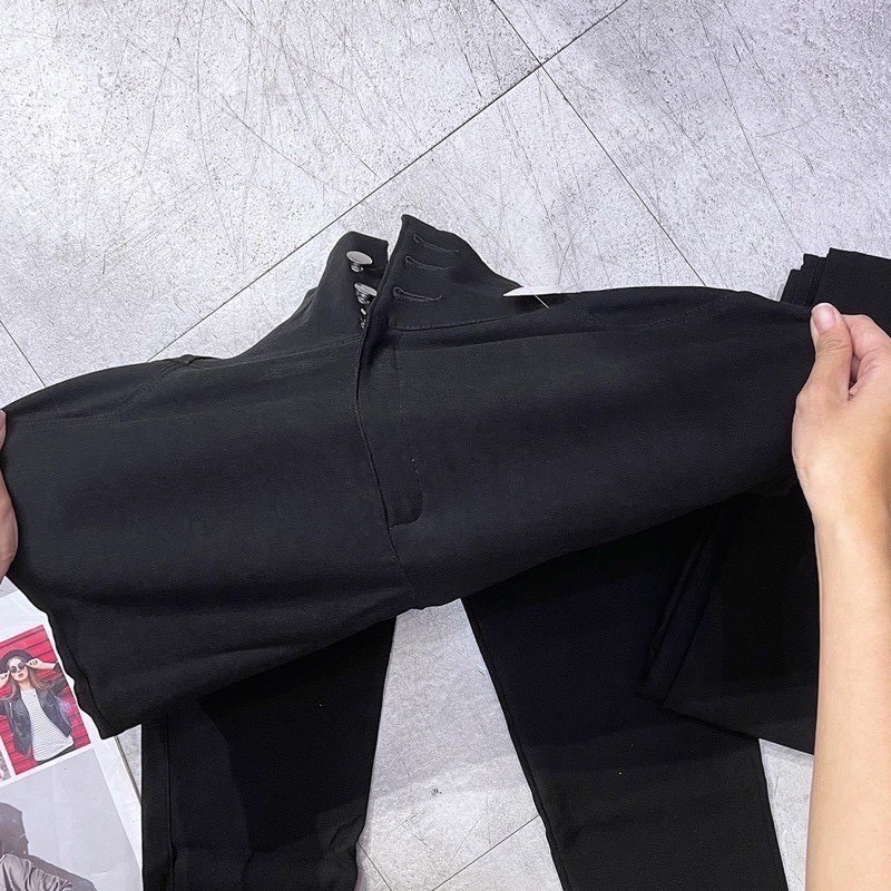 Quần jean nữ bigsize lưng cao dáng ôm co giãn từ 60kg đến 80kg | BigBuy360 - bigbuy360.vn