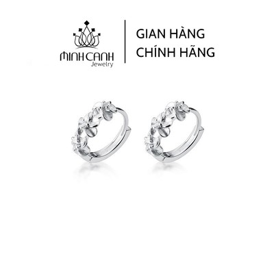 Khuyên Tai Bạc Hình Hoa Khóa Bấm - Minh Canh Jewelry