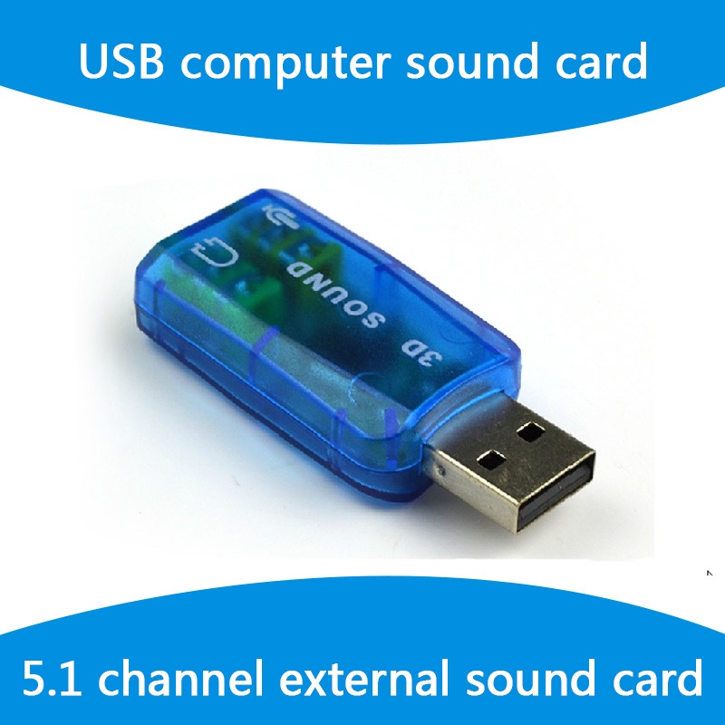 Thẻ Chuyển Đổi Âm Thanh USB Sang 3D 5.1 Kênh 3.5mm Chuyên Nghiệp Chất Lượng Cao