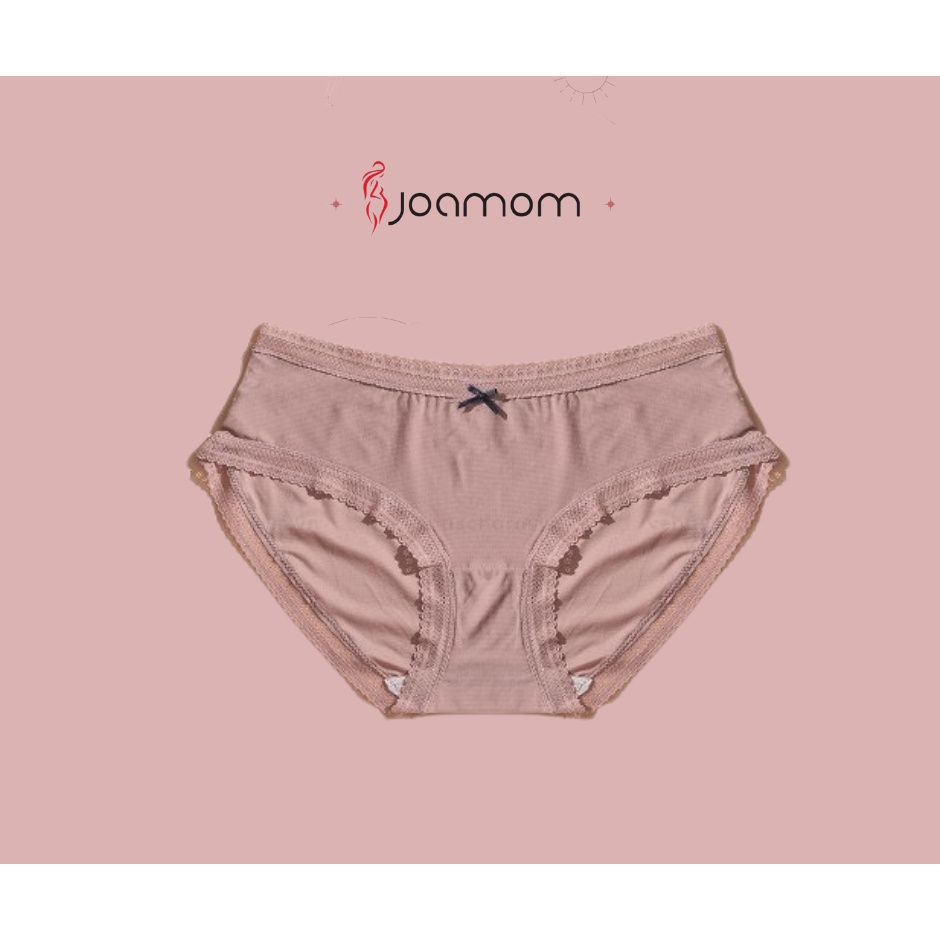 Quần lót bầu nữ thun lạnh nghìn lỗ thông hơi trơn viền ren thoáng mát Joamom