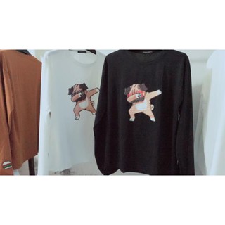 Áo thun dài tay in hình chó seo-fi