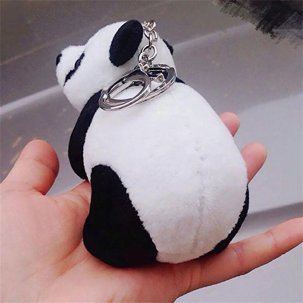 Móc Chìa Khóa Hình Gấu Trúc Hoạt Hình Bằng Vải Bông Dành Cho Nam Nữ