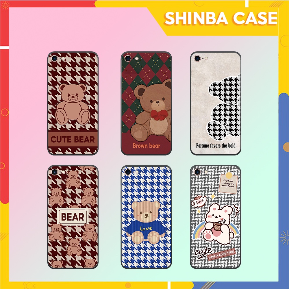 Ốp lưng IP 5/ 5S/ 6/ 6S/ 6 plus/ 6s plus/ 7/ 8/ se 2020 gấu, bear, ốp điện thoại dễ thương, chống va đập, giá rẻ