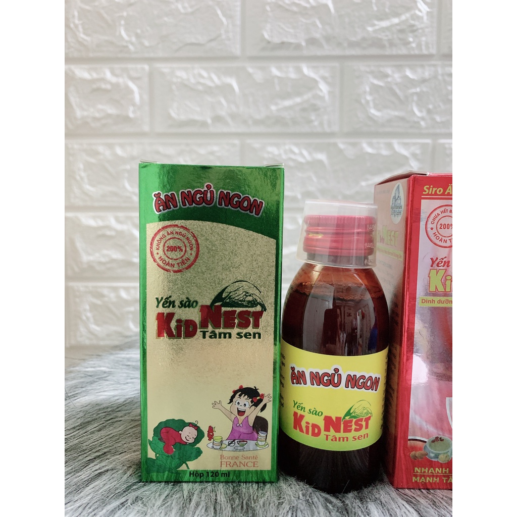 (CHÍNH HÃNG)Yến sào KID’S NEST Tâm Sen-giúp bé ngủ ngon (Lọ 120ml)