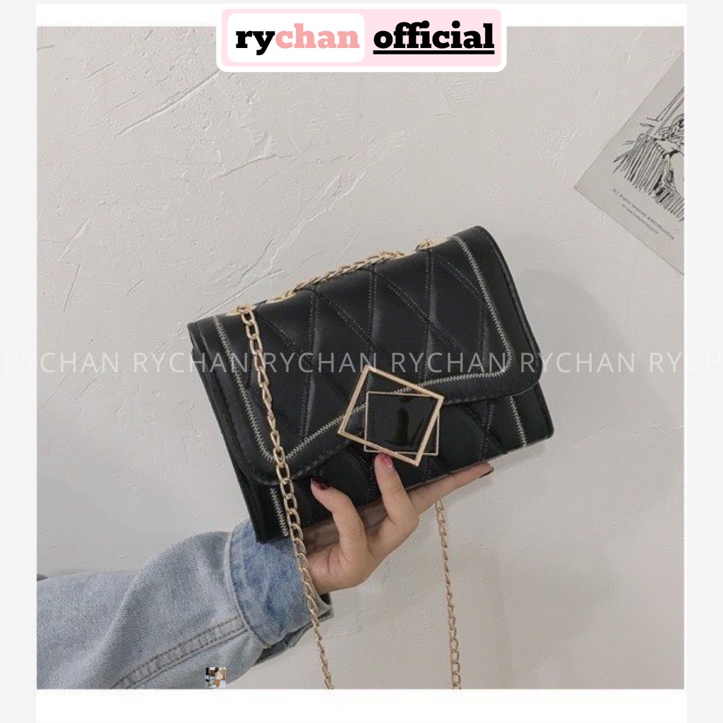 Túi Xách Đeo Vai Dây Xích Khóa Vuông Sang Trọng - RY045