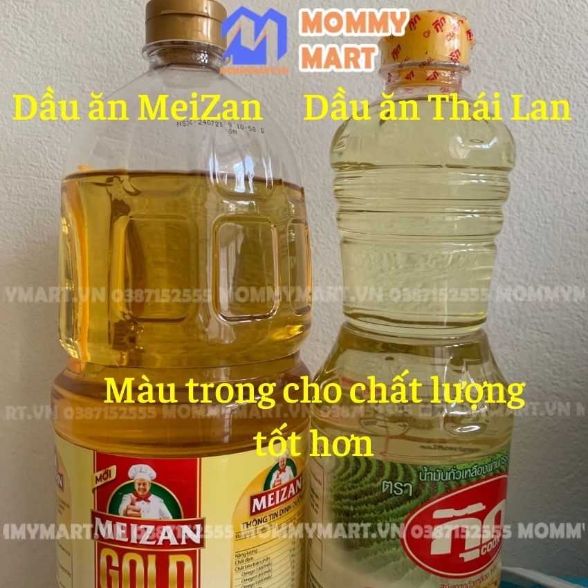 Combo 2 chai Dầu ăn đậu nành Thái Lan 1000ml không Cholesterol an toàn cho cả gia đình Mommymart