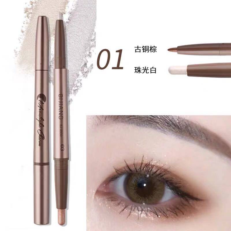 [Hàng mới về] Bút kẻ mắt và lông mày 2 đầu trong 1 trang điểm chống nước lâu trôi xinh xắn