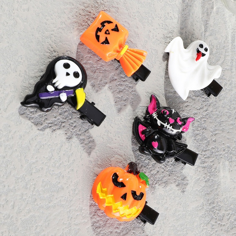 Kẹp Tóc Đính Nơ Phong Cách Halloween Cho Bé Gái