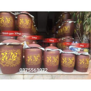 Hũ gạo tài lộc bát tràng đựng 15kg