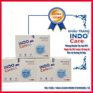 [InDoCare] Combo Khẩu Trang Y Tế 4 Lớp Kháng khuẩn 99%Tiêu Chuẩn Châu Âu BS EN 14683 Chống tia UV ngăn ngừa mụn hiệu quả