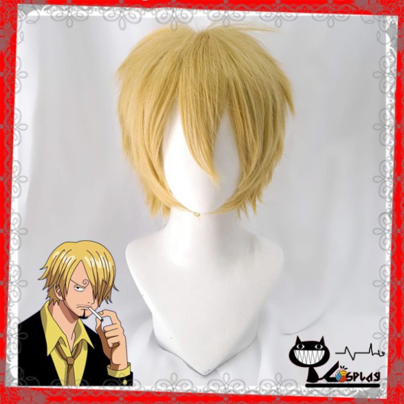 [sẵn] Wig/tóc giả cosplay Sanji - One piece (cơ bản nam xù vàng tươi) tại MIU SHOP 06