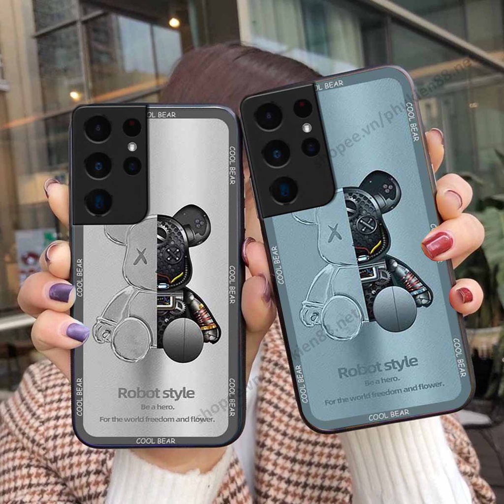 Ốp Samsung S21 Ultra bear, k@ws thương hiệu phong cách ốp lưng thời trang cao cấp