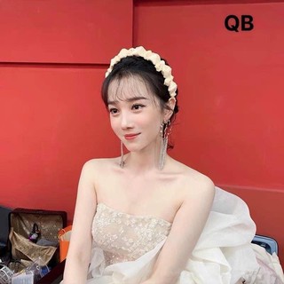 Bờm tóc kết hoa hồng lụa