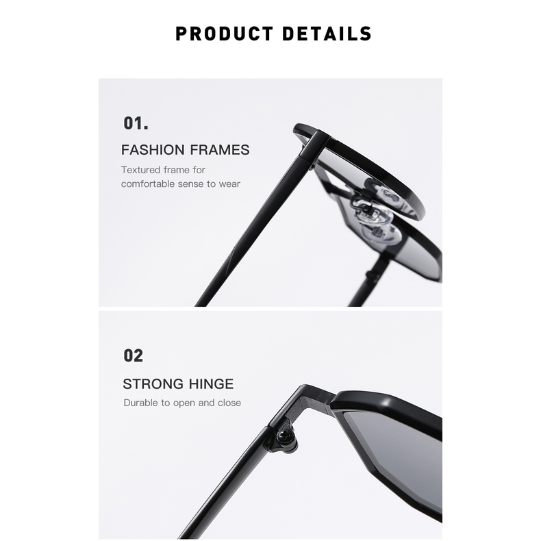 Kính Mát Phân Cực Gọng Kim Loại Thời Trang Cho Nam Và Nữ 9269