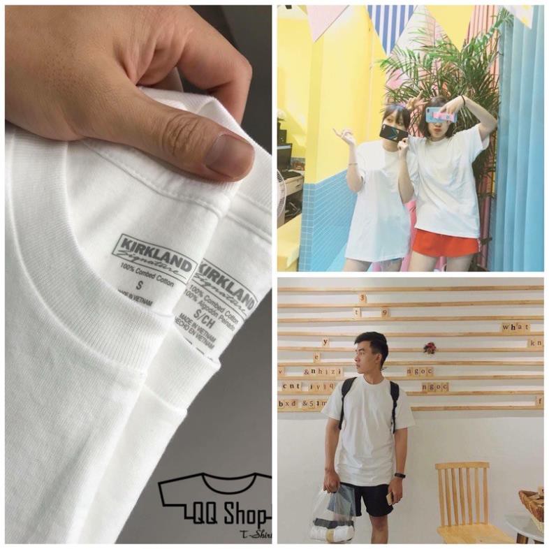Áo phông KIRKLAND - Áo thun trơn KIRKLAND OVERSIZE [Nam,Nữ]  - Trắng, Đen, Xanh, Đỏ, Rêu, Xám- Màu: 