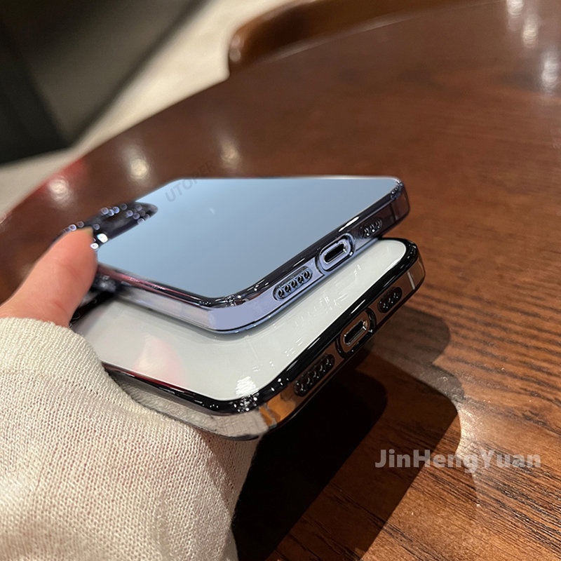Ốp Điện Thoại TPU Mềm Trong Suốt Mạ Viền Sang Trọng Dành Cho IPhone 14 11 12 13 Pro Max X XS Max XR